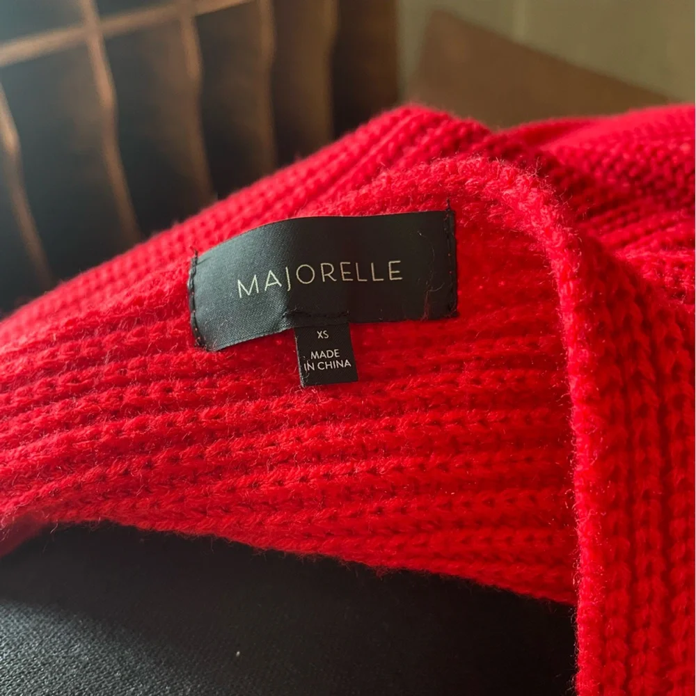 Majorelle Cross Twist Back Sweater Red XS - Picture 12 of 13